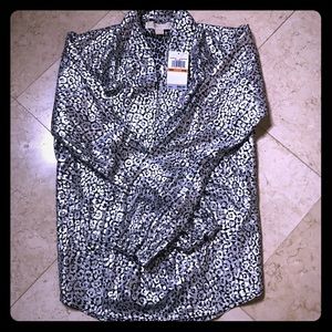 🔥SALE🔥 Michael Kors Metallic Silver Blouse